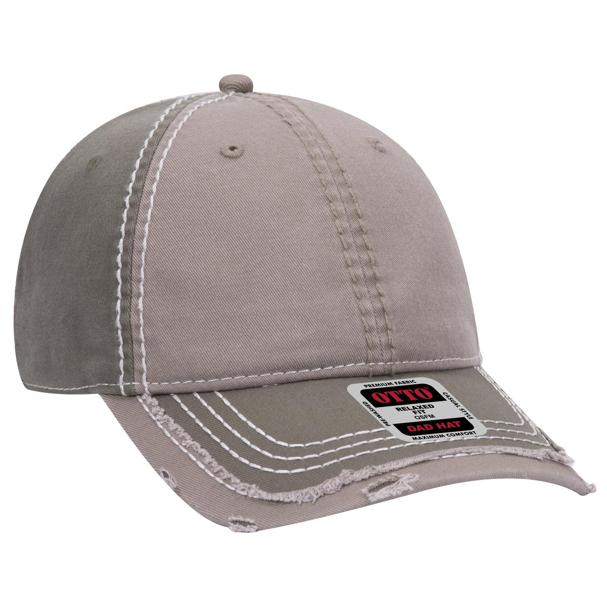 Right View of 215321 - Ol.Grn/Dk.Kha/Ol.Grn OTTO CAP 6 Panel Low Profile Dad Hat