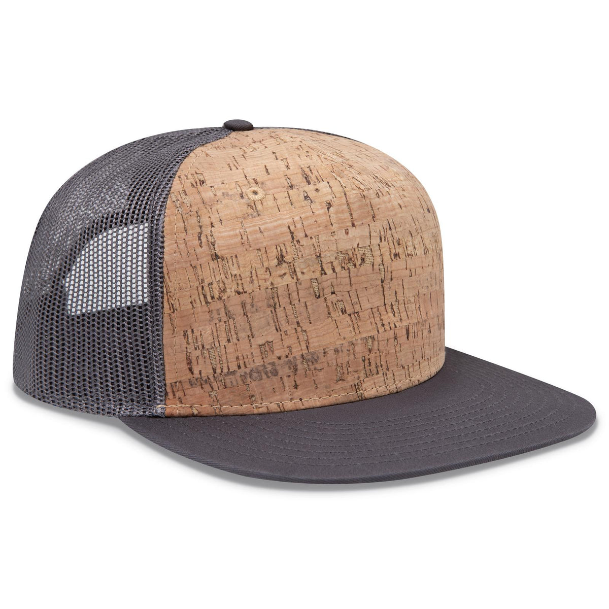 Right View of 2511225 - Char. Gray/Cork/Char. Gray OTTO CAP "OTTO SNAP" 5 Panel Pro Style Mesh Back Trucker Snapback Hat