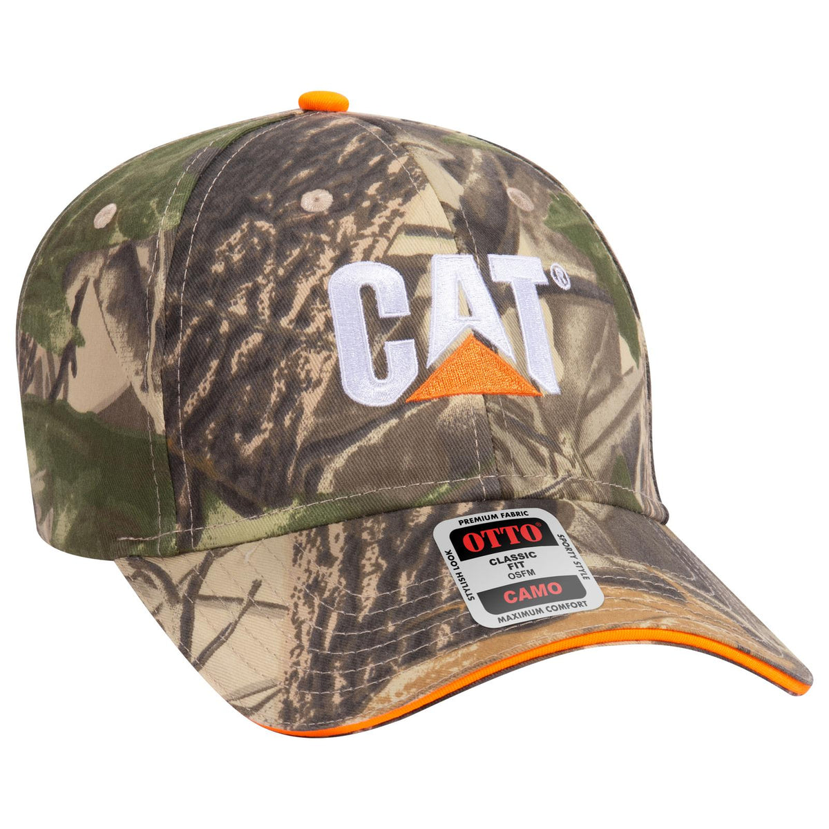 Right View of 320317 - Kha/Blk/Dk.Grn OTTO CAP Camouflage 6 Panel Low Profile Baseball Cap