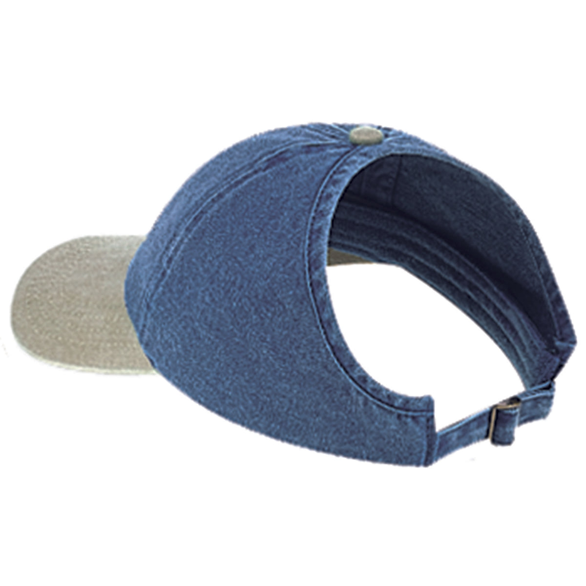 Right View of 3204 - Kha/Nvy OTTO CAP 4 Panel Ponytail Cap