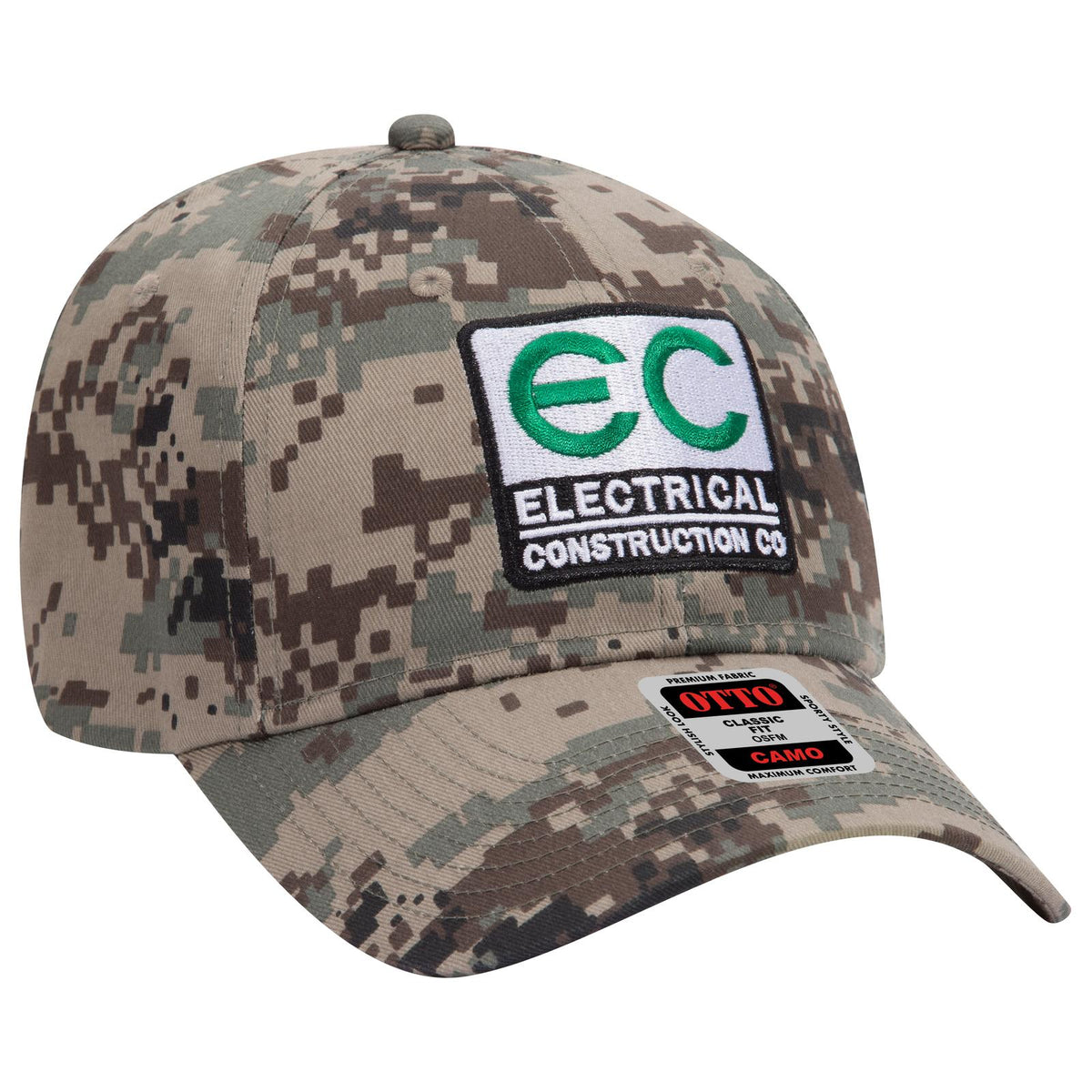 Right View of 320703 - Kha/Brn/Blk OTTO CAP Camouflage 6 Panel Low Profile Baseball Cap