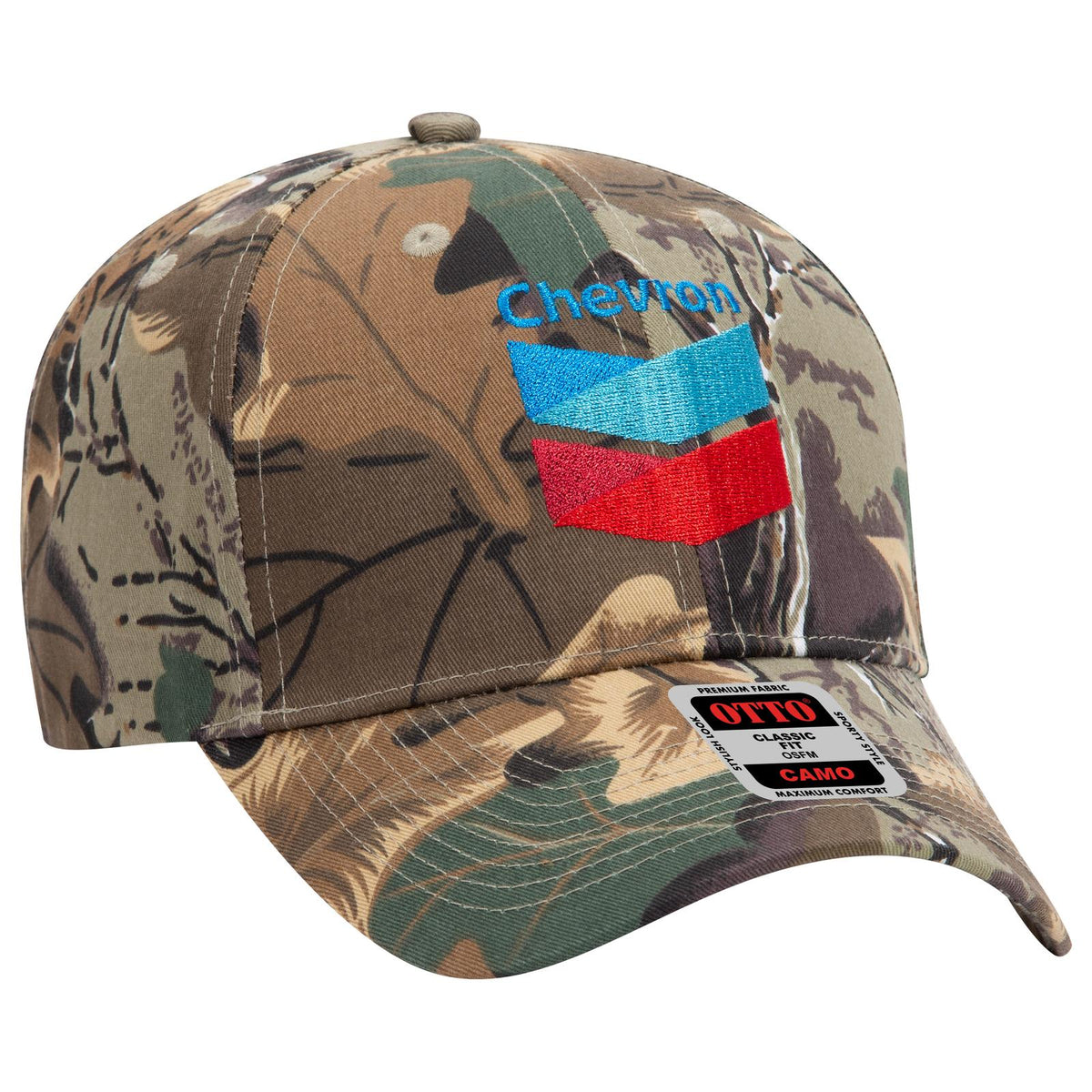 Right View of 320734 - Kha/Brn/Lt.Ol.Grn OTTO CAP Camouflage 6 Panel Low Profile Baseball Cap