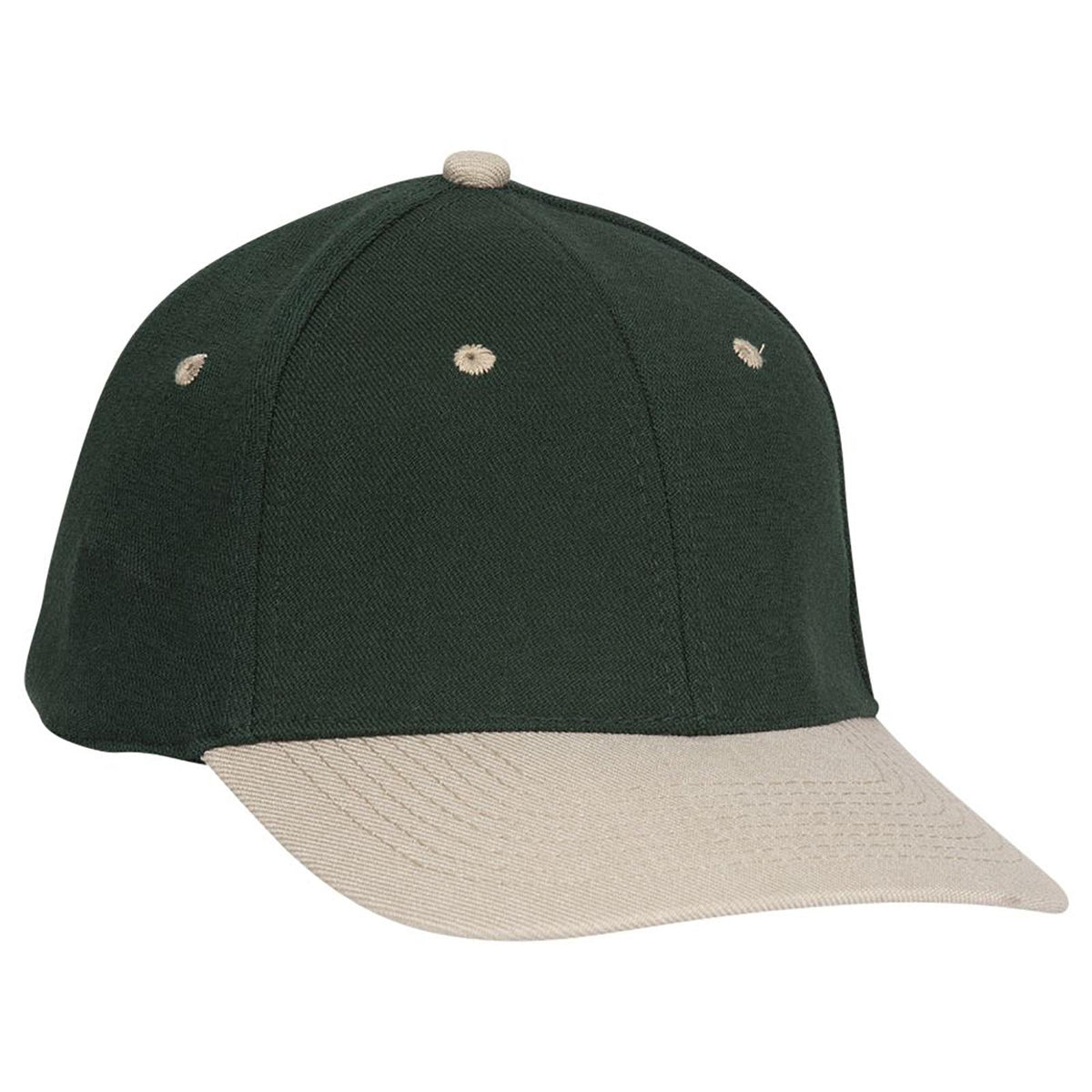 Right View of 3217 - Kha/Dk.Grn OTTO CAP "OTTO FLEX" Fitted 6 Panel Low Profile Baseball Cap