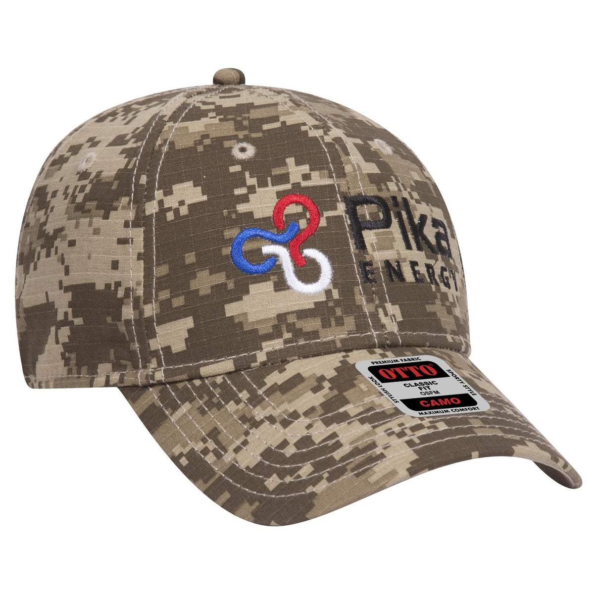 Right View of 324653A - Kha/D.Ol.Grn/D.Kha OTTO CAP Camouflage 6 Panel Low Profile Baseball Cap