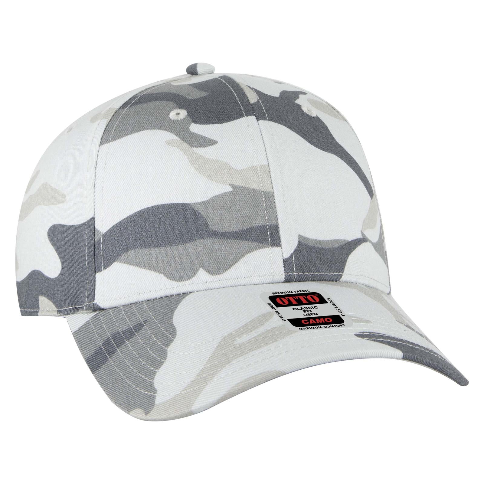 Front View of 3514 - St Gry/Gry OTTO CAP Camouflage 6 Panel Low Profile Baseball Cap
