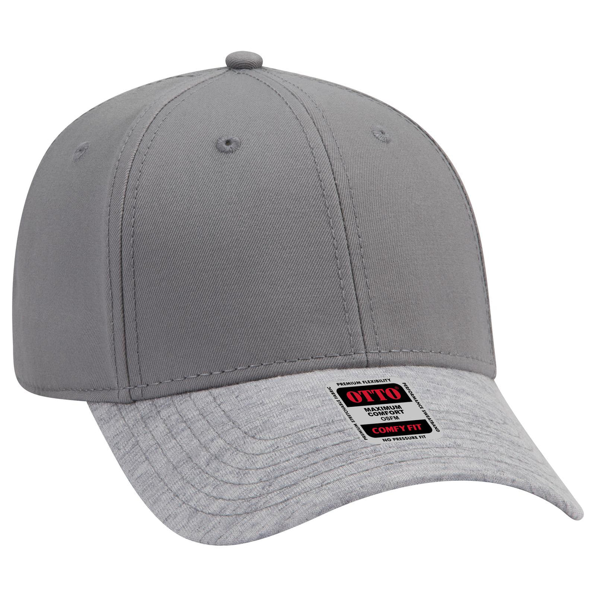 Right View of 7414 - Heath.Gry/Gry OTTO CAP "OTTO COMFY FIT" 6 Panel Low Profile Baseball Cap