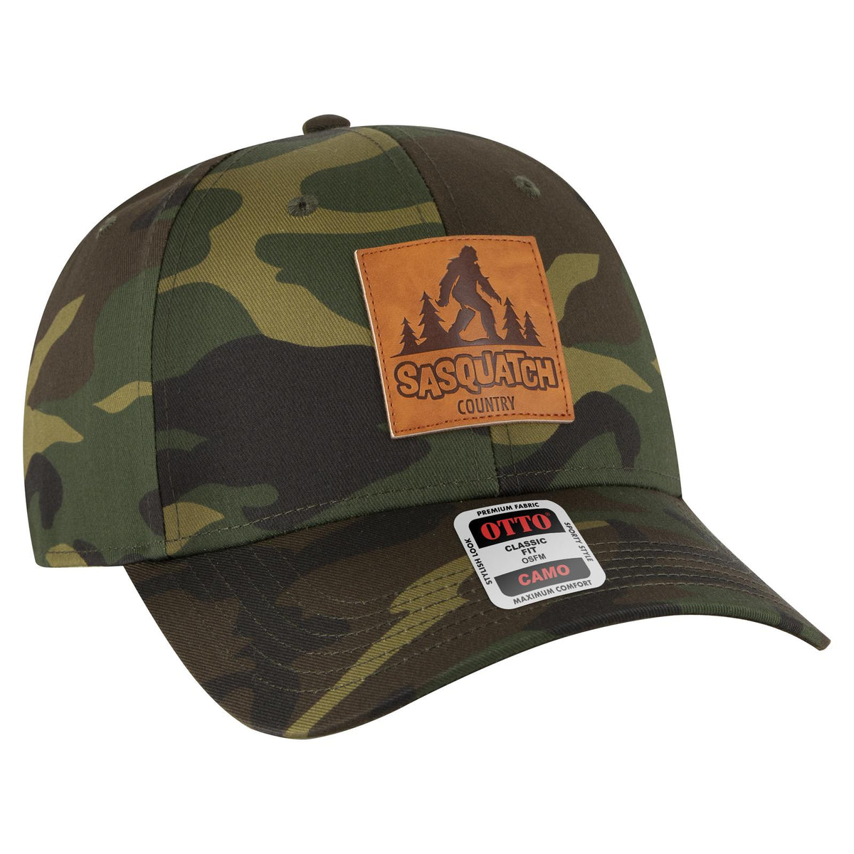 Right View of 97104 - Aqua/Lk Blu OTTO CAP Camouflage 6 Panel Low Profile Baseball Cap