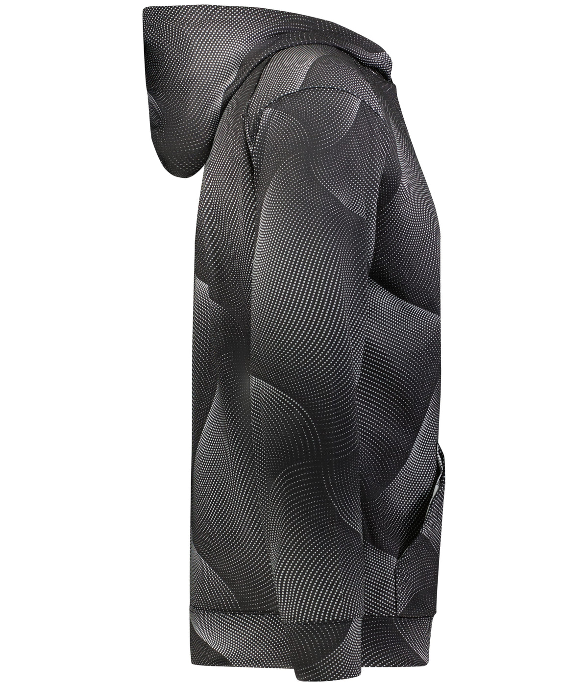 Right View of BA BLACK WARP YOUTH WARP HOODIE