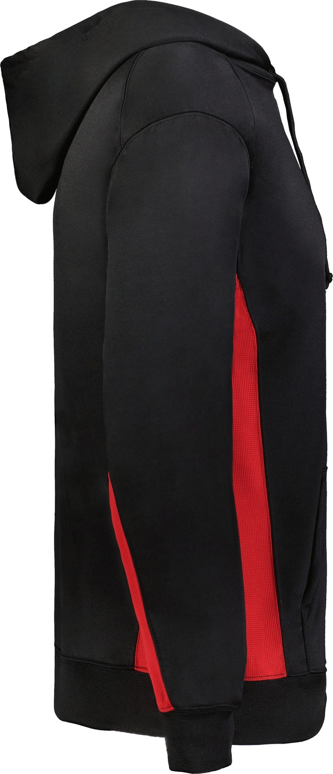 Right View of BA BLACK/RED PERFORMANCE FLEECE HOODIE