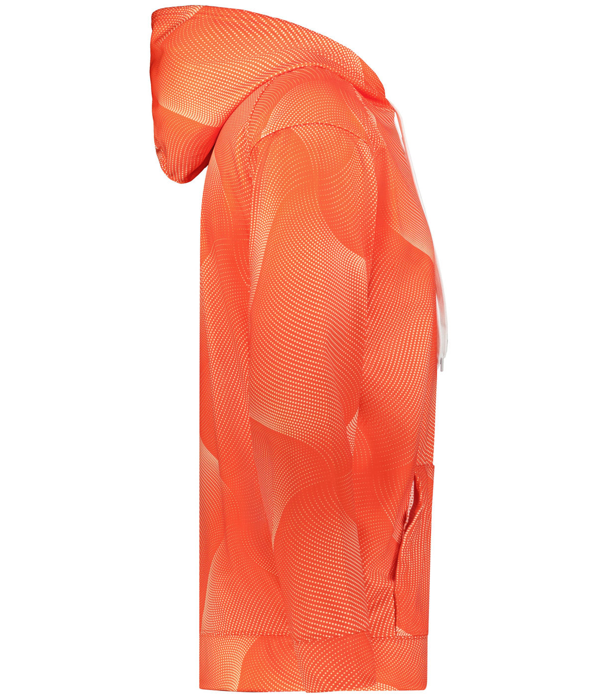 Right View of BA BURNT ORANGE WARP WARP HOOD