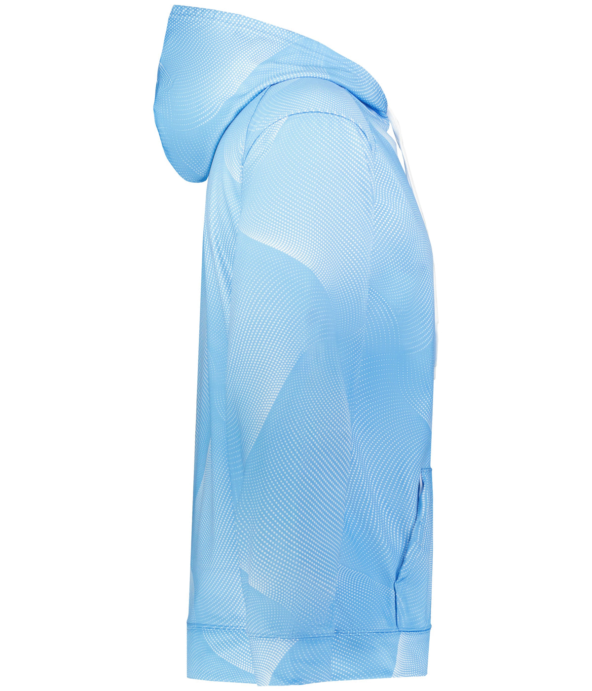 Right View of BA COLUMBIA BLUE WARP WARP HOOD