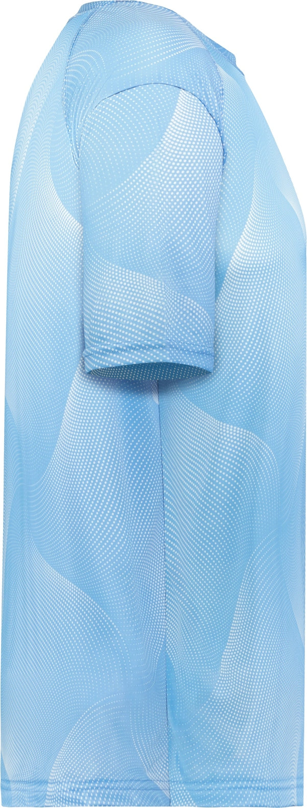 Right View of BA COLUMBIA BLUE WARP WARP TEE