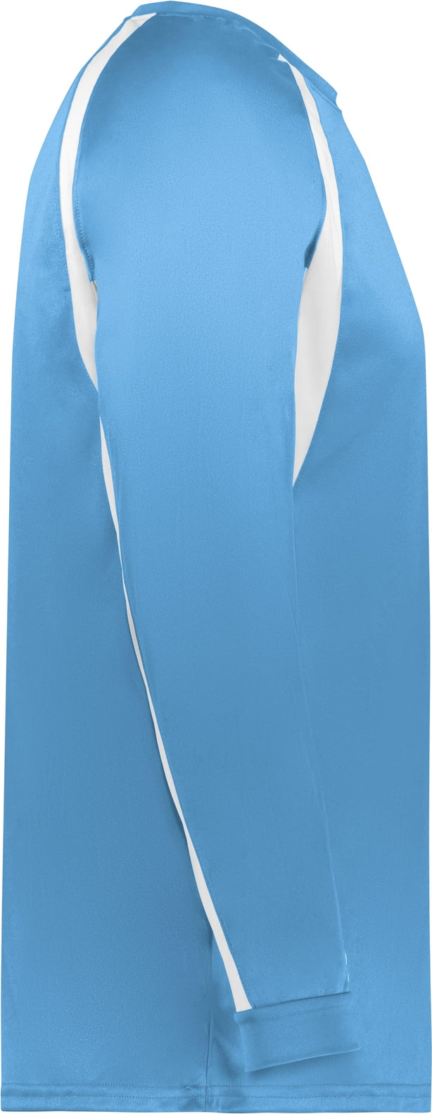 Right View of BA COLUMBIA BLUE/WHITE YOUTH HOOK L/S TEE