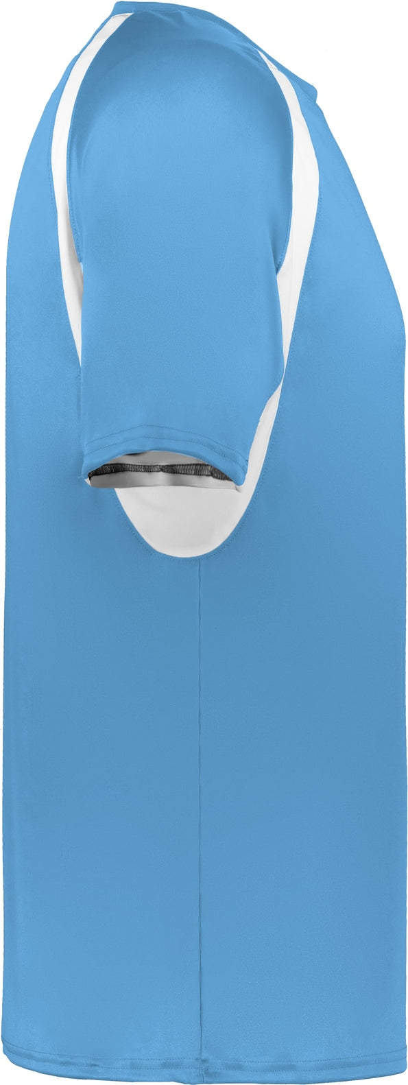 Right View of BA COLUMBIA BLUE/WHITE YOUTH HOOK TEE