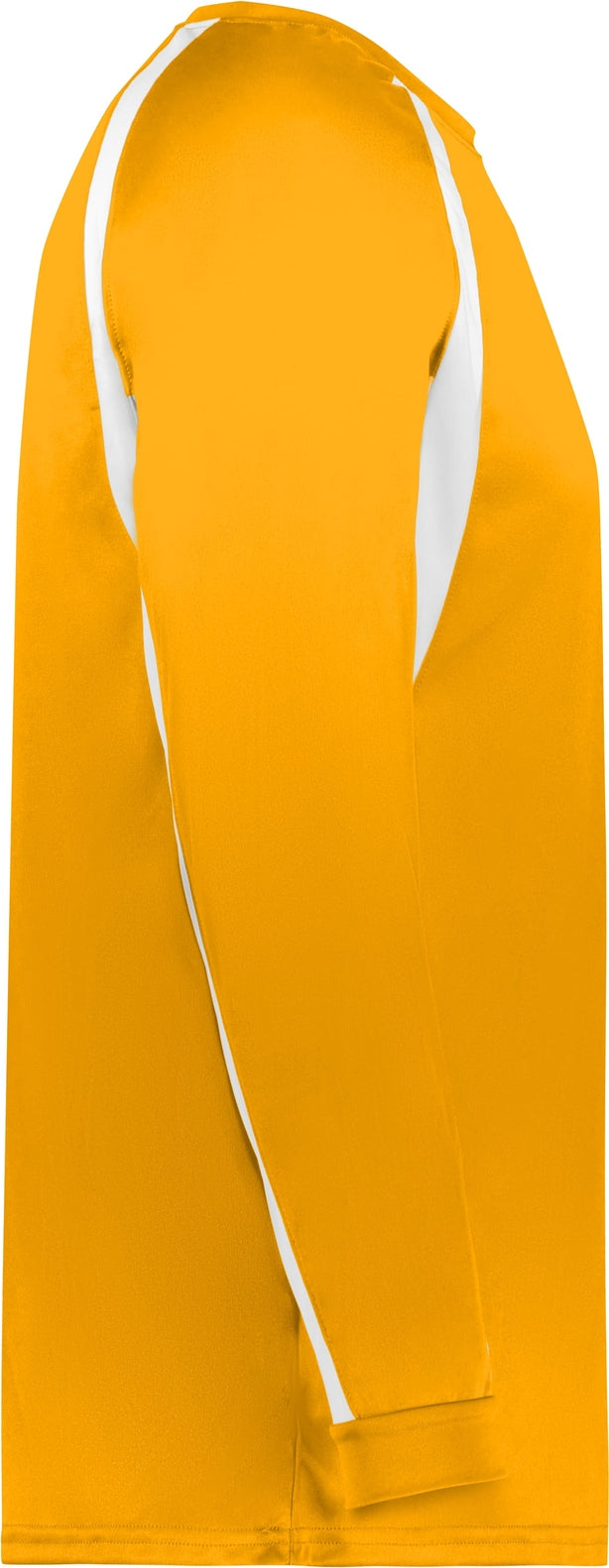 Right View of BA GOLD/WHITE YOUTH HOOK L/S TEE