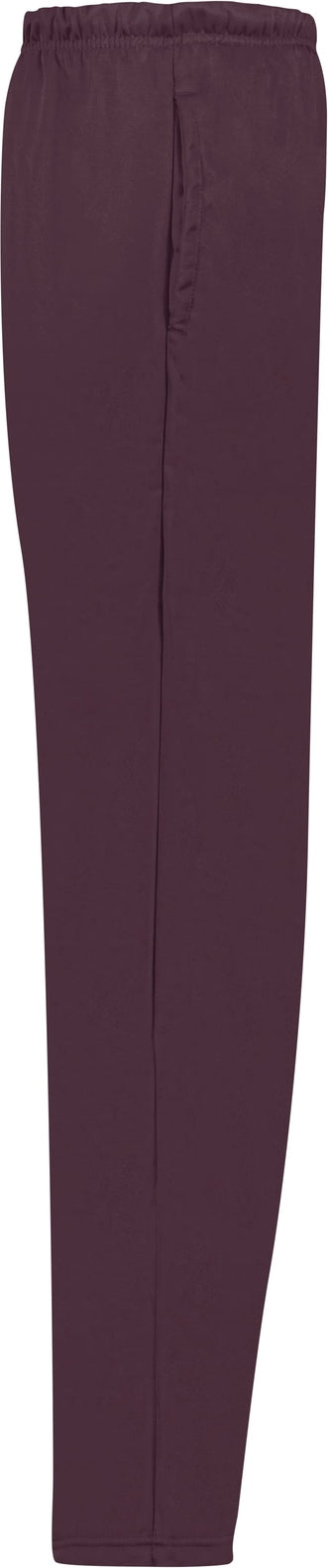 Right View of BA MAROON PERF. FLEECE OPEN BOTTOM PANT