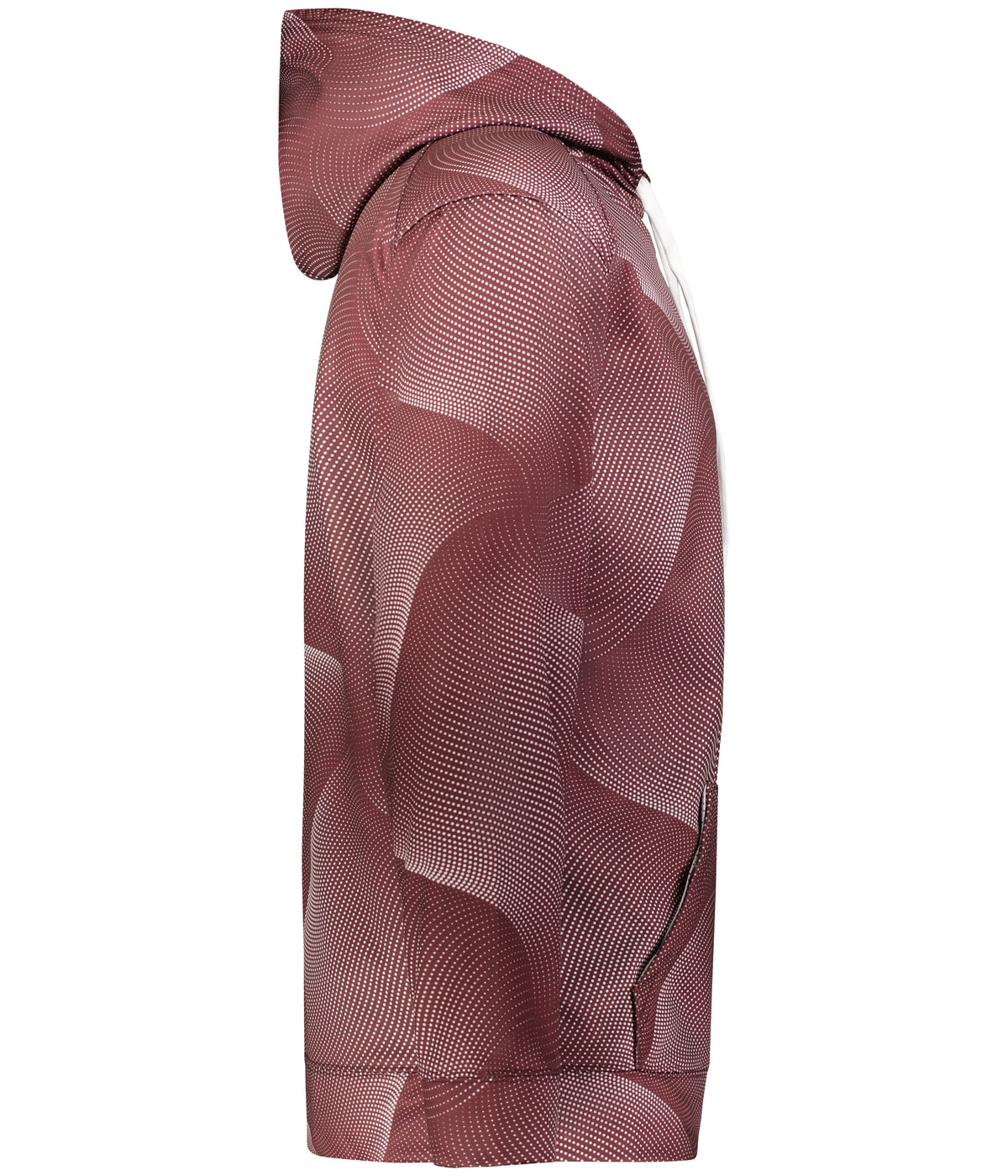 Right View of BA MAROON WARP WARP HOOD