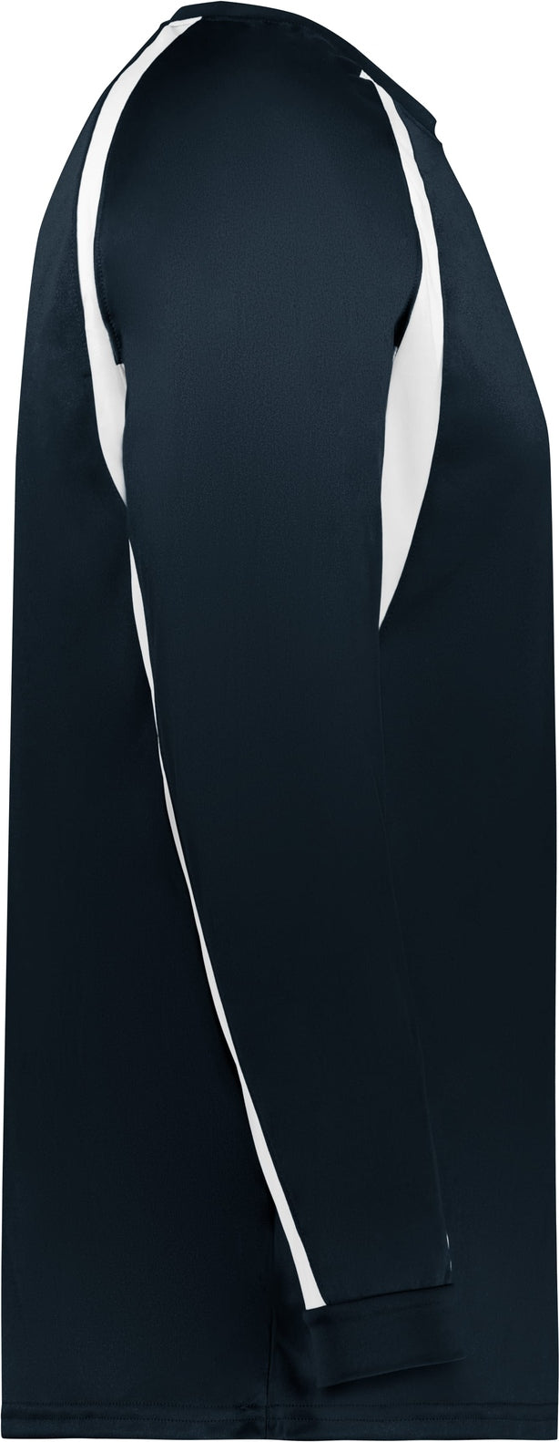 Right View of BA NAVY/WHITE YOUTH HOOK L/S TEE