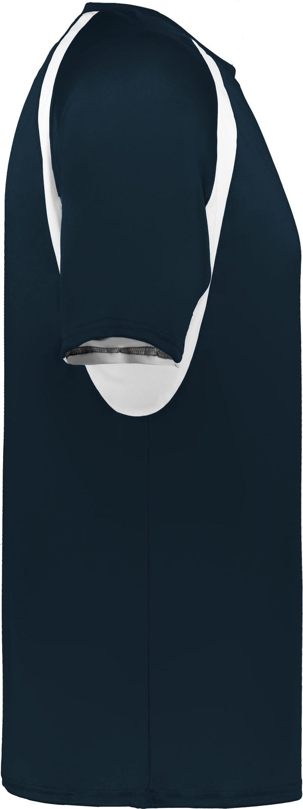 Right View of BA NAVY/WHITE YOUTH HOOK TEE