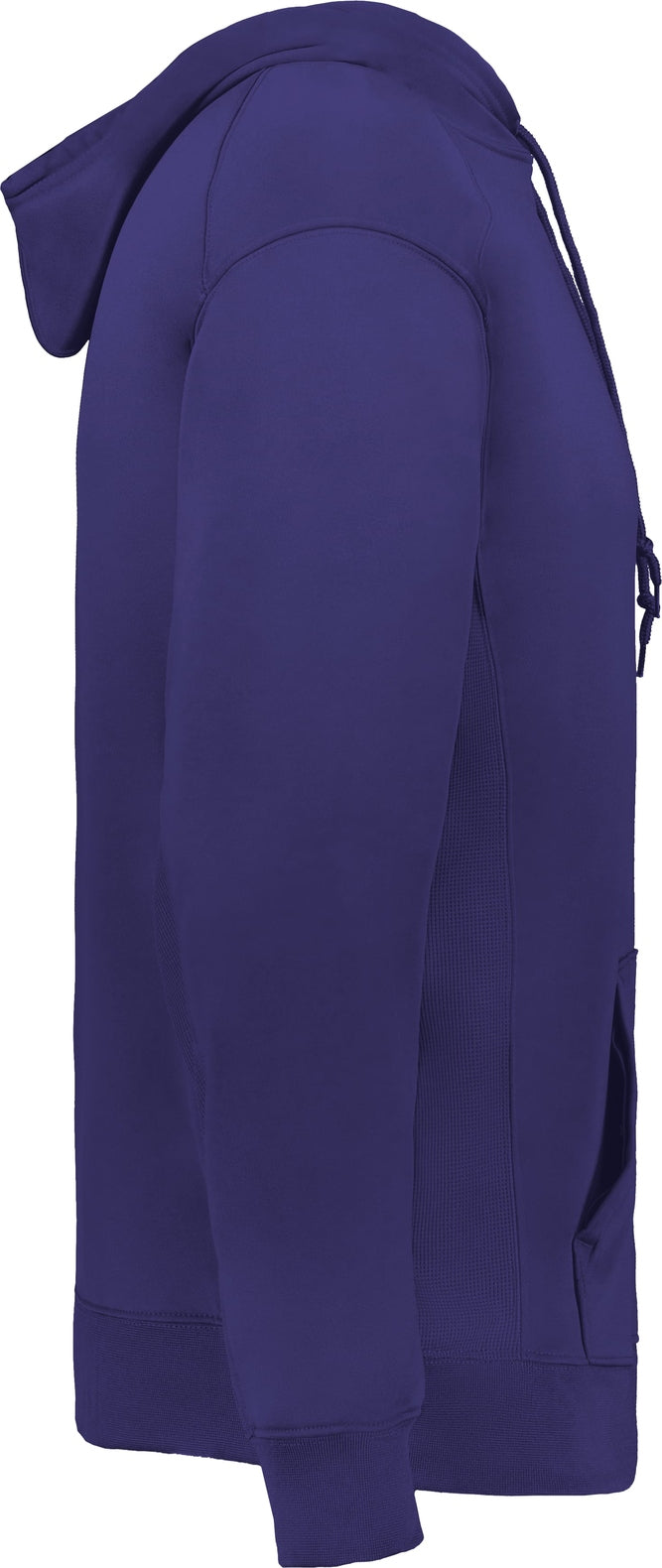 Right View of BA PURPLE PERFORMANCE FLEECE HOODIE