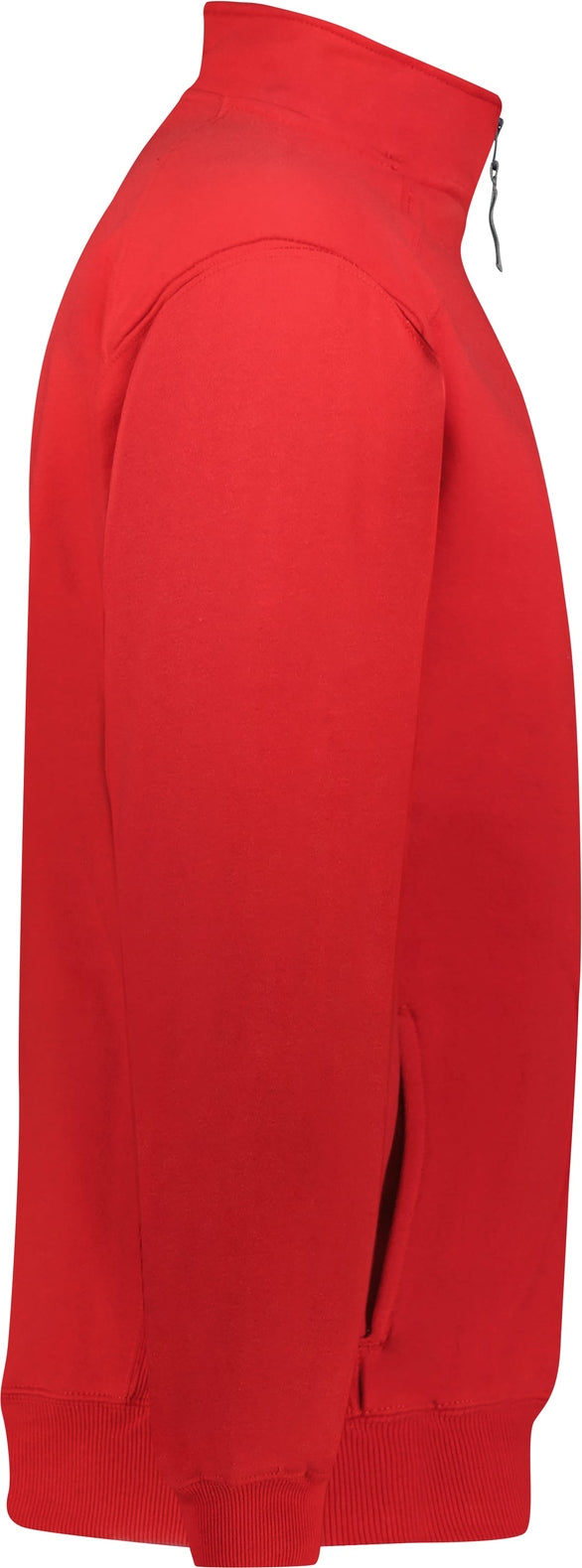 Right View of BA RED 1/4 ZIP FLEECE PULLOVER