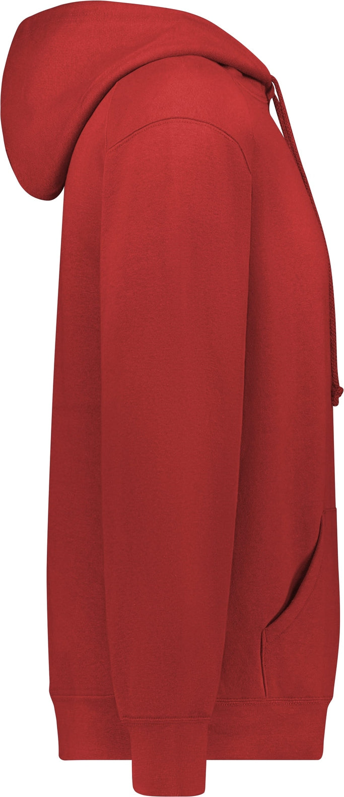 Right View of BA RED ATHLETIC FLEECE HOODIE