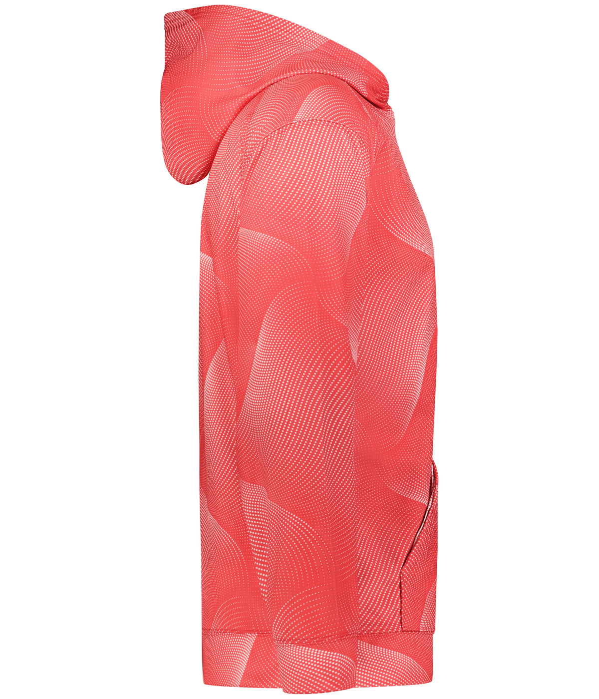 Right View of BA RED WARP YOUTH WARP HOODIE