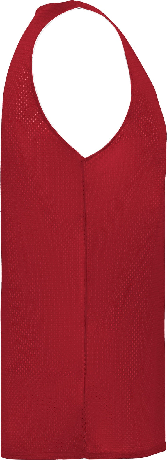 Right View of BA RED/WHITE MESH REVERSIBLE JERSEY