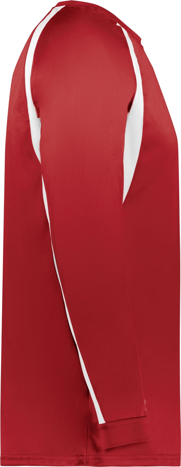 Right View of BA RED/WHITE YOUTH HOOK L/S TEE