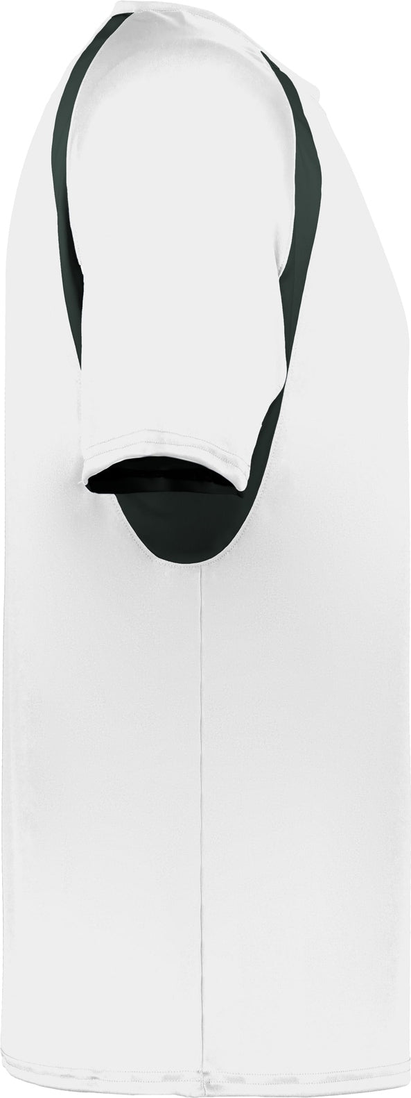 Right View of BA WHITE/BLACK YOUTH HOOK TEE