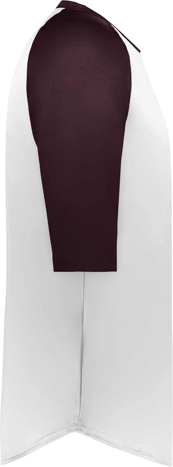 Right View of BA WHITE/MAROON B-BASEBALL TEE