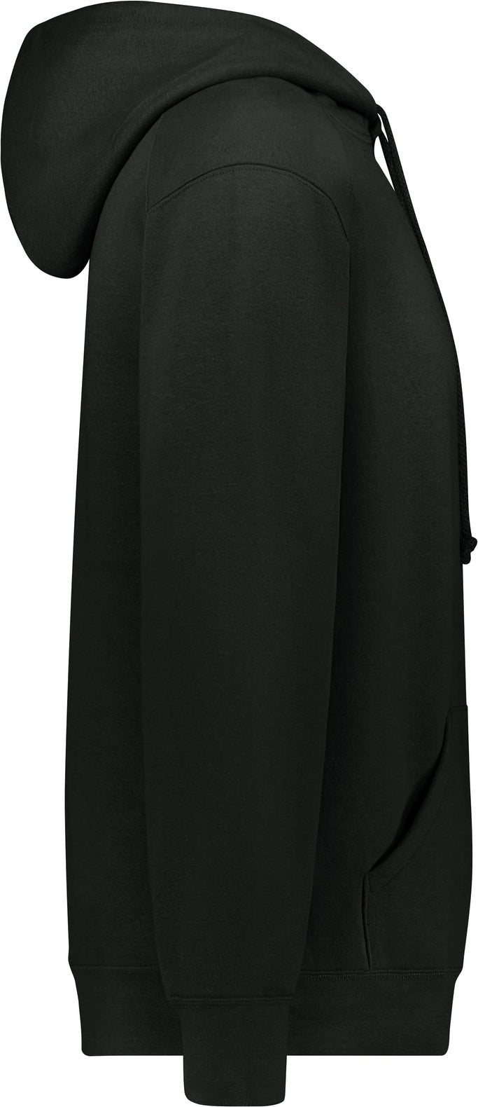 Right View of BLACK ATHLETIC FLEECE HOODIE