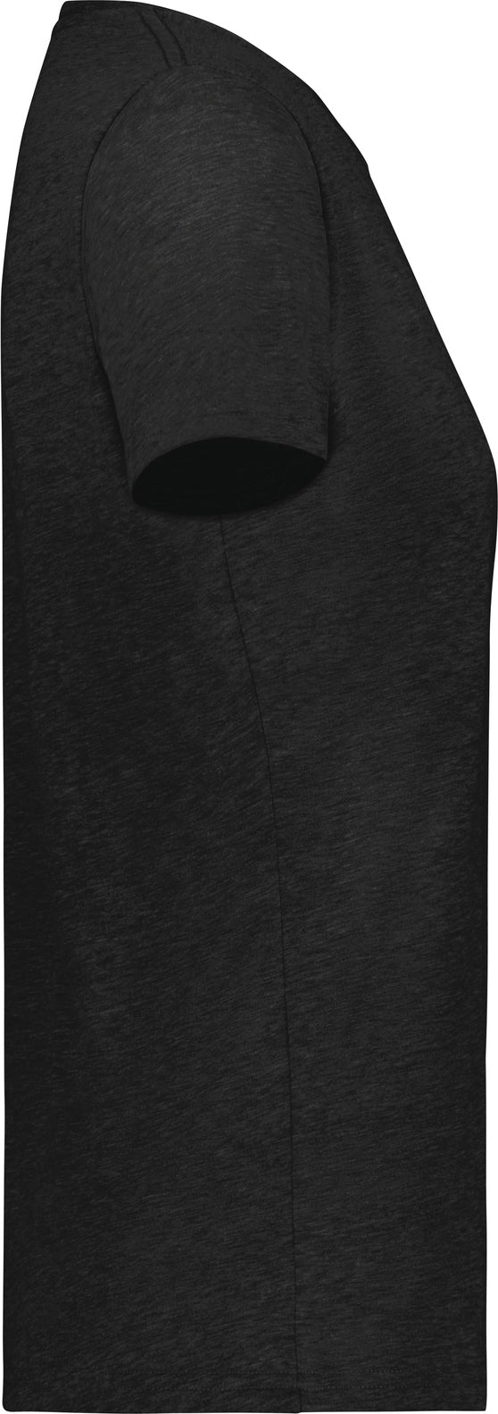 Right View of BLACK HEATHER LDS ALL-DAY C/B TRI BLND TEE