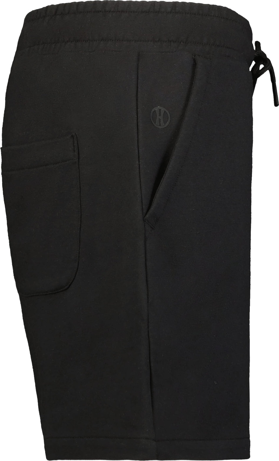 Right View of BLACK LDS HERITAGE PREP SHORTS