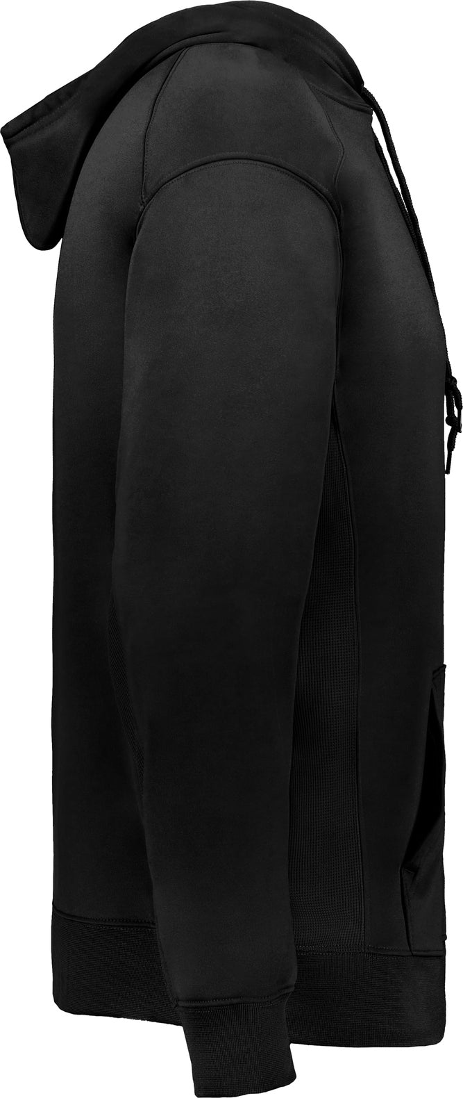 Right View of BLACK PERFORMANCE FLEECE HOODIE