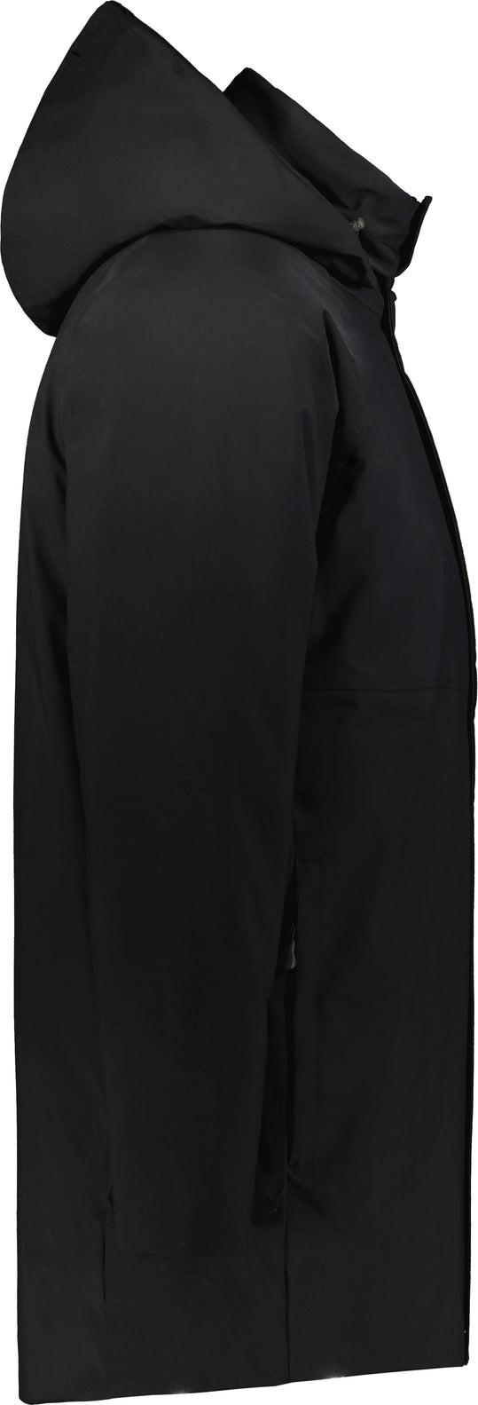 Right View of BLACK WEATHER SECURE PARKA