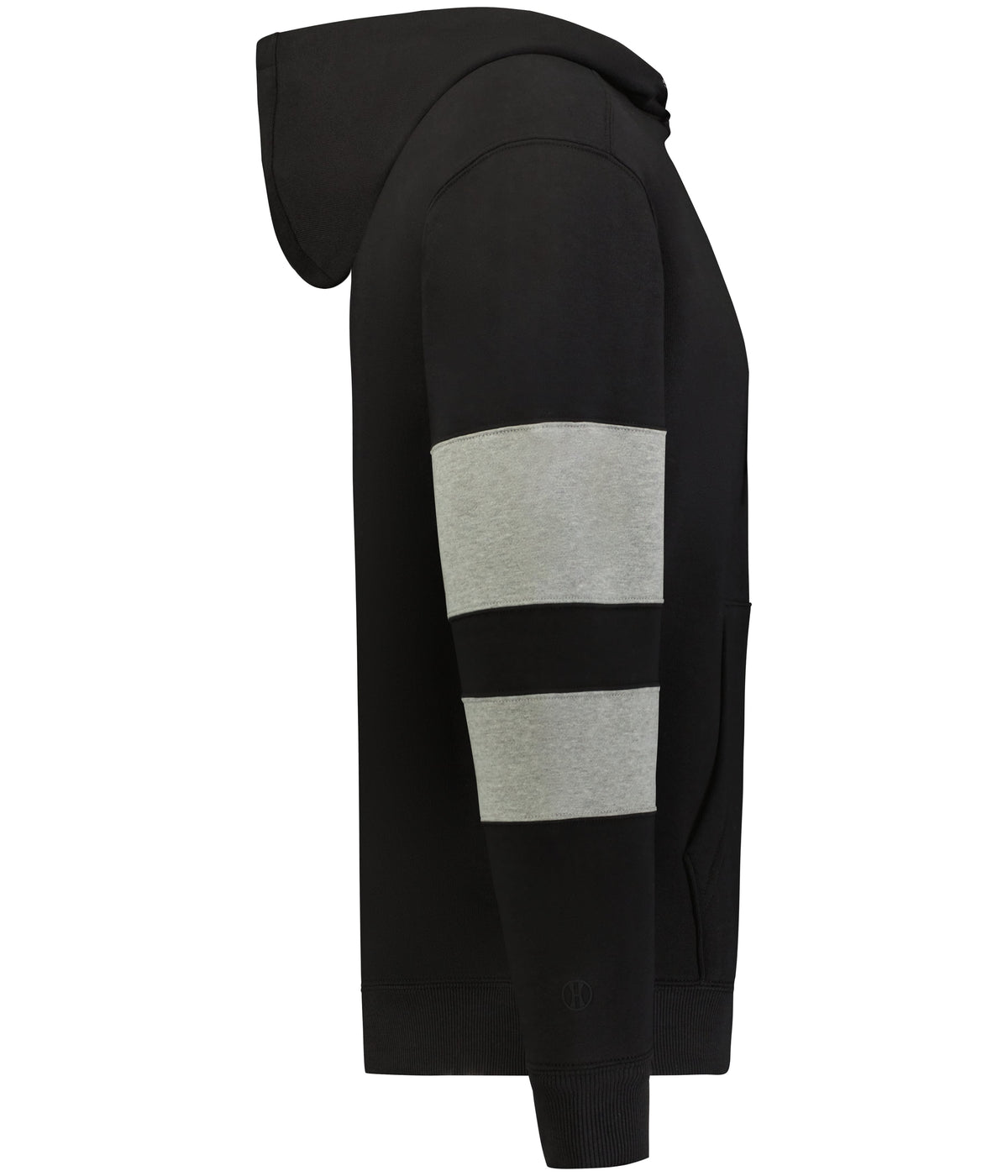 Right View of BLACK/CHARCOAL HEATHER YTH JACKSON WAY HOODIE