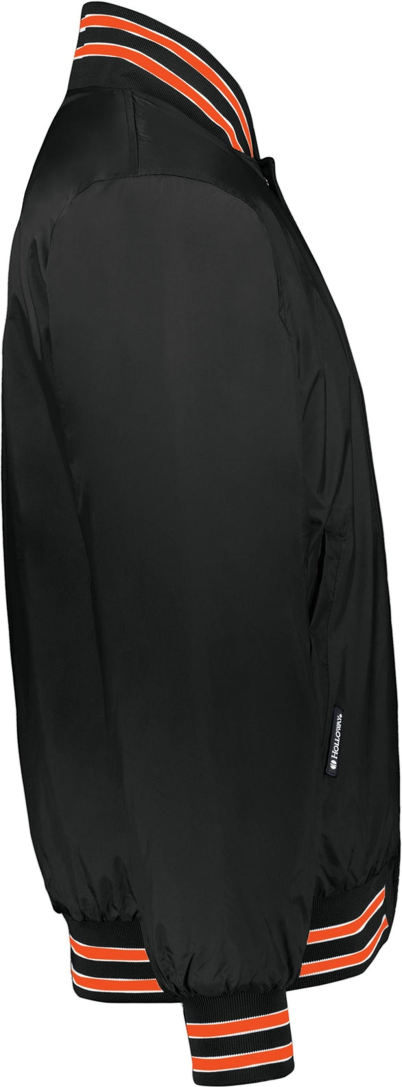 Right View of BLACK/ORANGE/WHITE HERITAGE JACKET