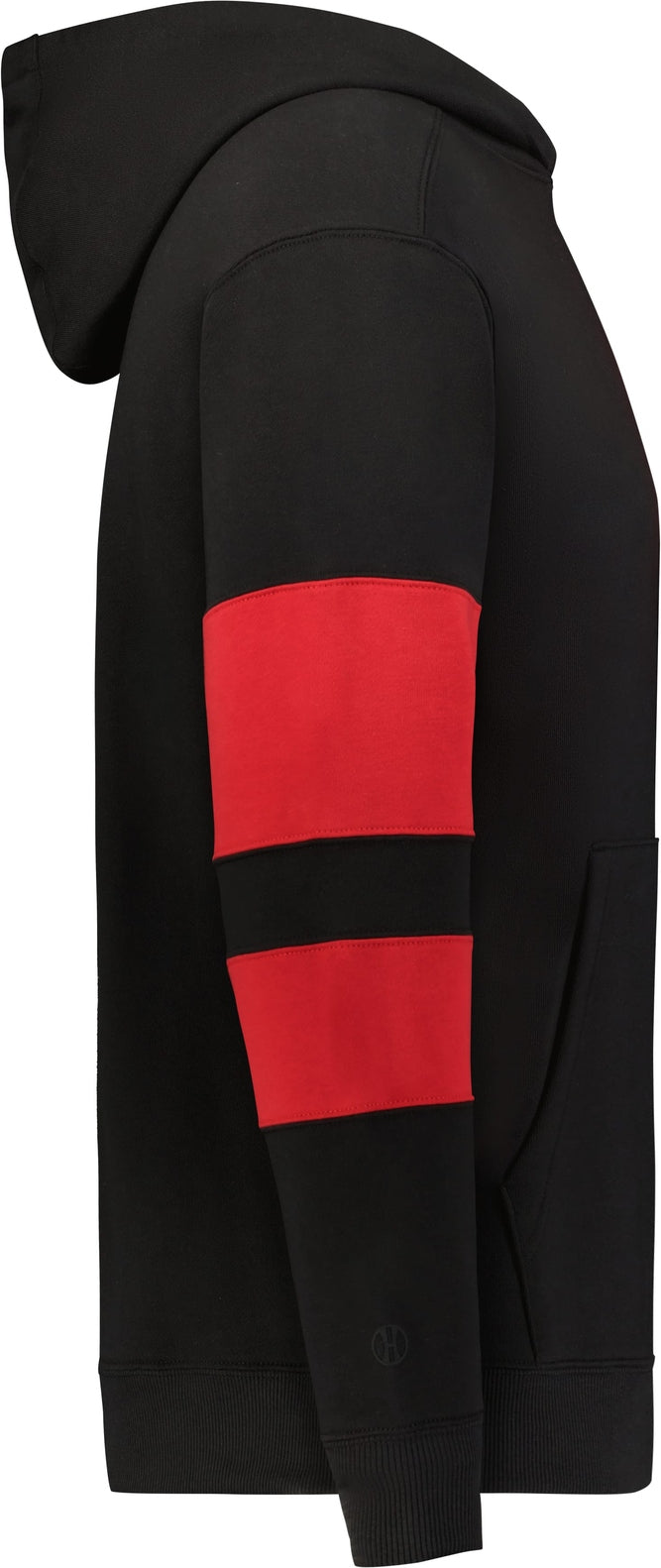 Right View of BLACK/SCARLET YTH JACKSON WAY HOODIE