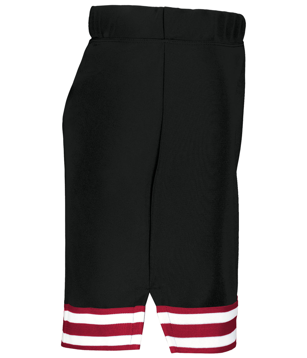 Right View of BLACK/SCARLET/WHITE GIRLS SQUAD CHEER SKIRT