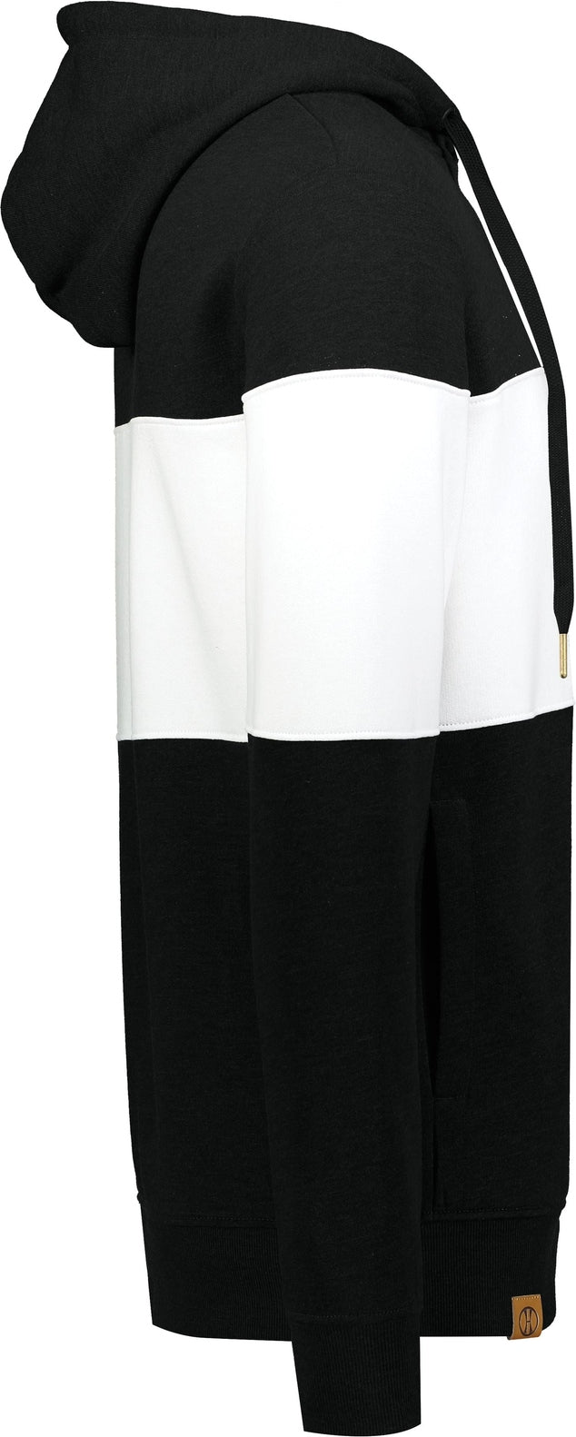 Right View of BLACK/WHITE ALL-AMERICAN HOODIE
