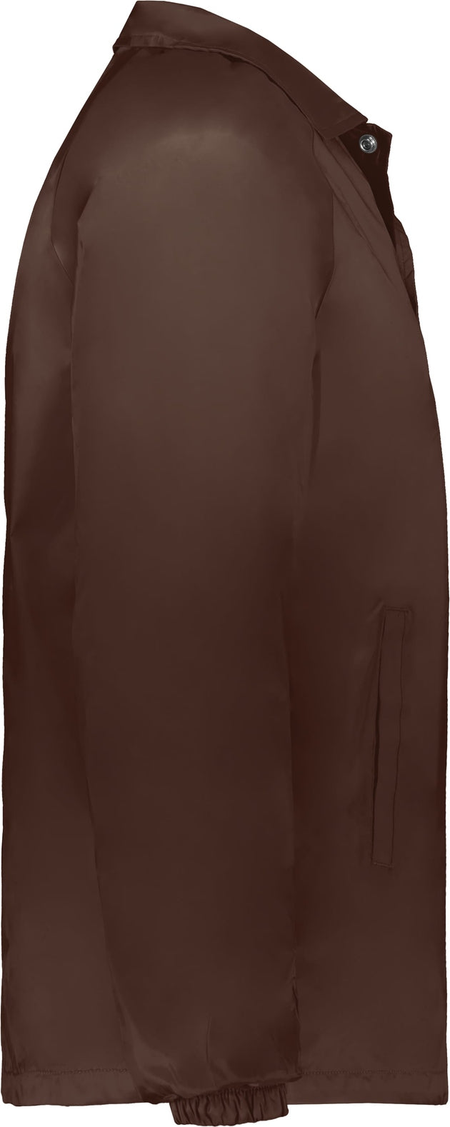 Right View of BROWN NYLON COACH S JACKET/LINED