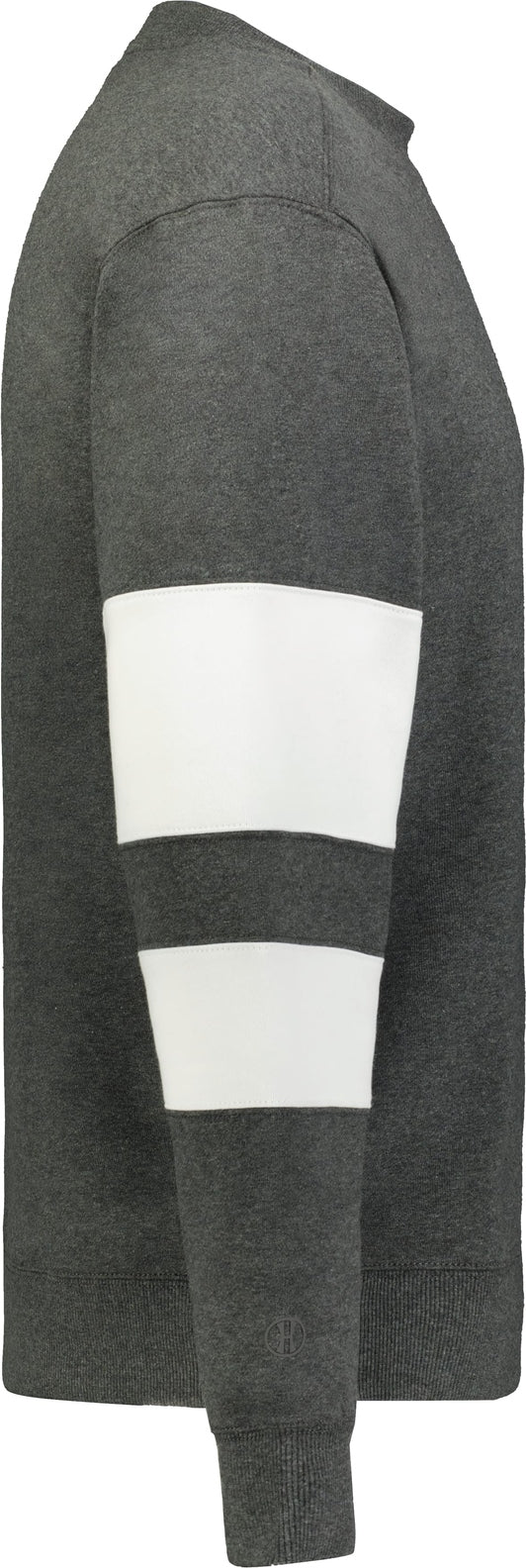 Right View of CARBON HEATHER/WHITE JACKSON WAY CREW