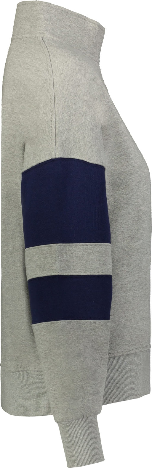 Right View of CHARCOAL HEATHER/NAVY JACKSON WAY LDS PULLOVER