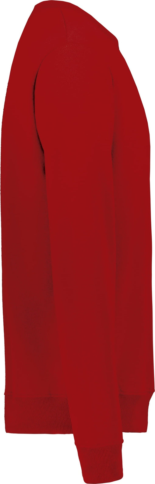 Right View of CHERRY RED ALL-DAY CORE BASIC FLEECE CREW
