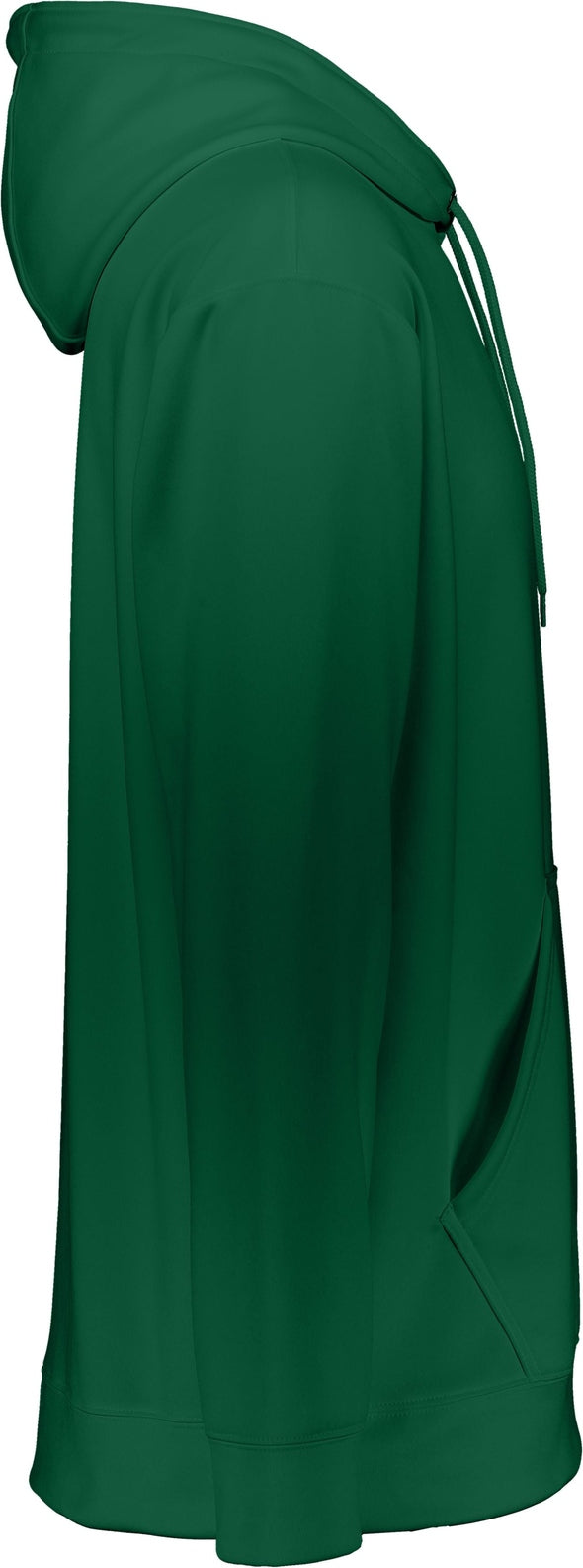 Right View of DARK GREEN WICKING FLEECE HOOD SWEATSHIRT