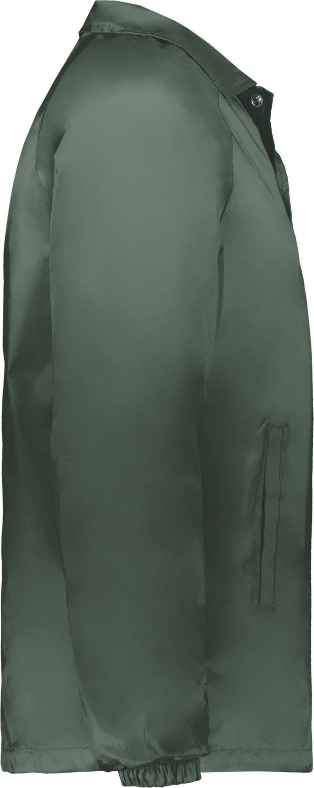 Right View of DARK GREEN YTH NYLON COACH'S JACKET/LINED