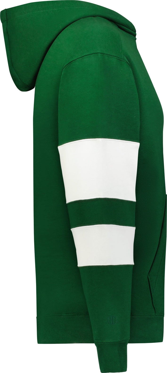 Right View of DARK GREEN/WHITE YTH JACKSON WAY HOODIE