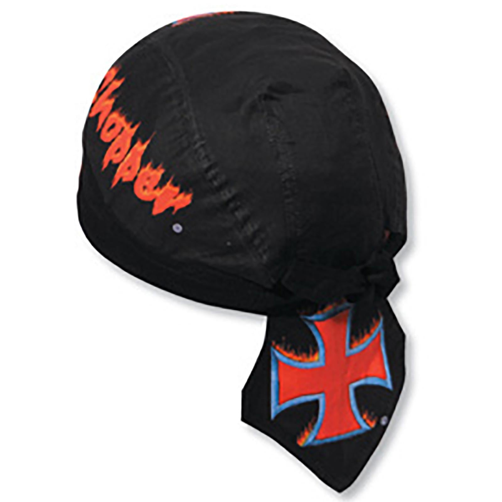 Right View of DP1203 - Design 012/Black OTTO CAP Biker Head Wrap
