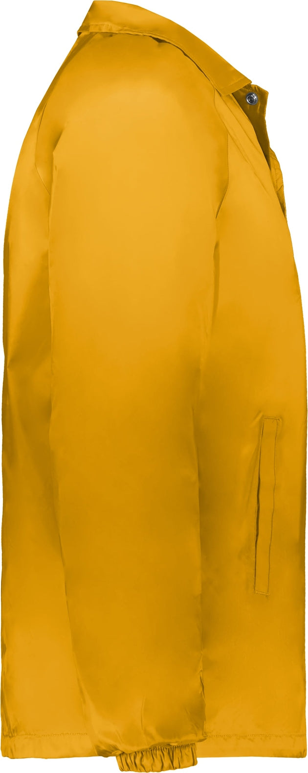 Right View of GOLD NYLON COACH S JACKET/LINED